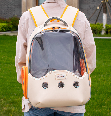 Portable Transparent Backpack for Pet Travel Supplies