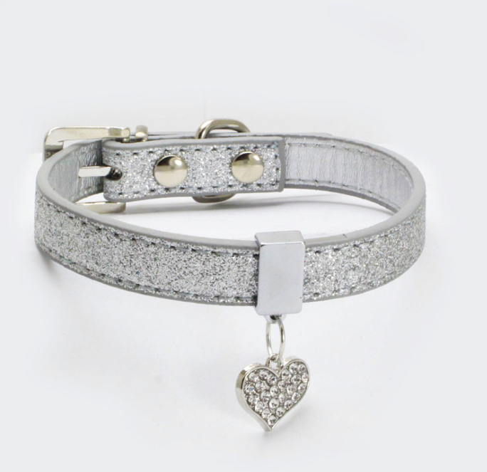 Wholesale Pet Supplies - Pink Heart Pendant Dog Collar