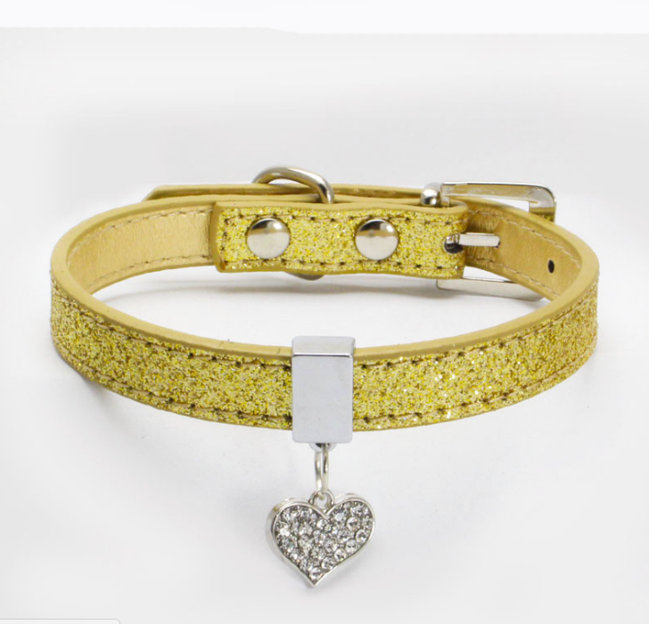 Wholesale Pet Supplies - Pink Heart Pendant Dog Collar